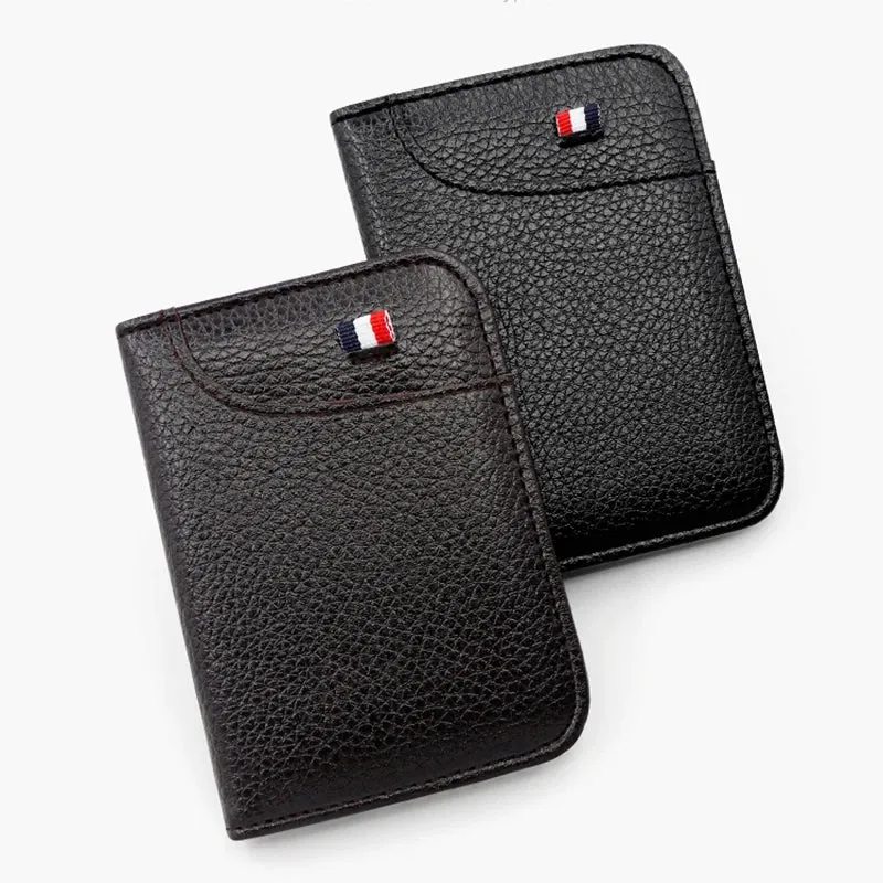 Portable Super Slim Soft Wallet PU Leather Mini Credit Card Wallet Purse Card Holders Men Wallet Thin Small Short Wallets