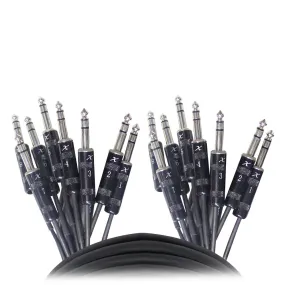 ProX XC-8TRS10 10 Ft. 8-Channel TRS-M to TRS-M Balanced Snake Cable
