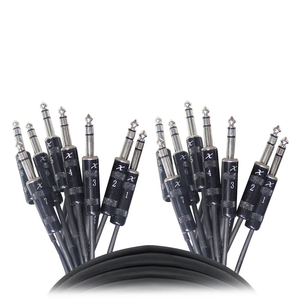 ProX XC-8TRS10 10 Ft. 8-Channel TRS-M to TRS-M Balanced Snake Cable