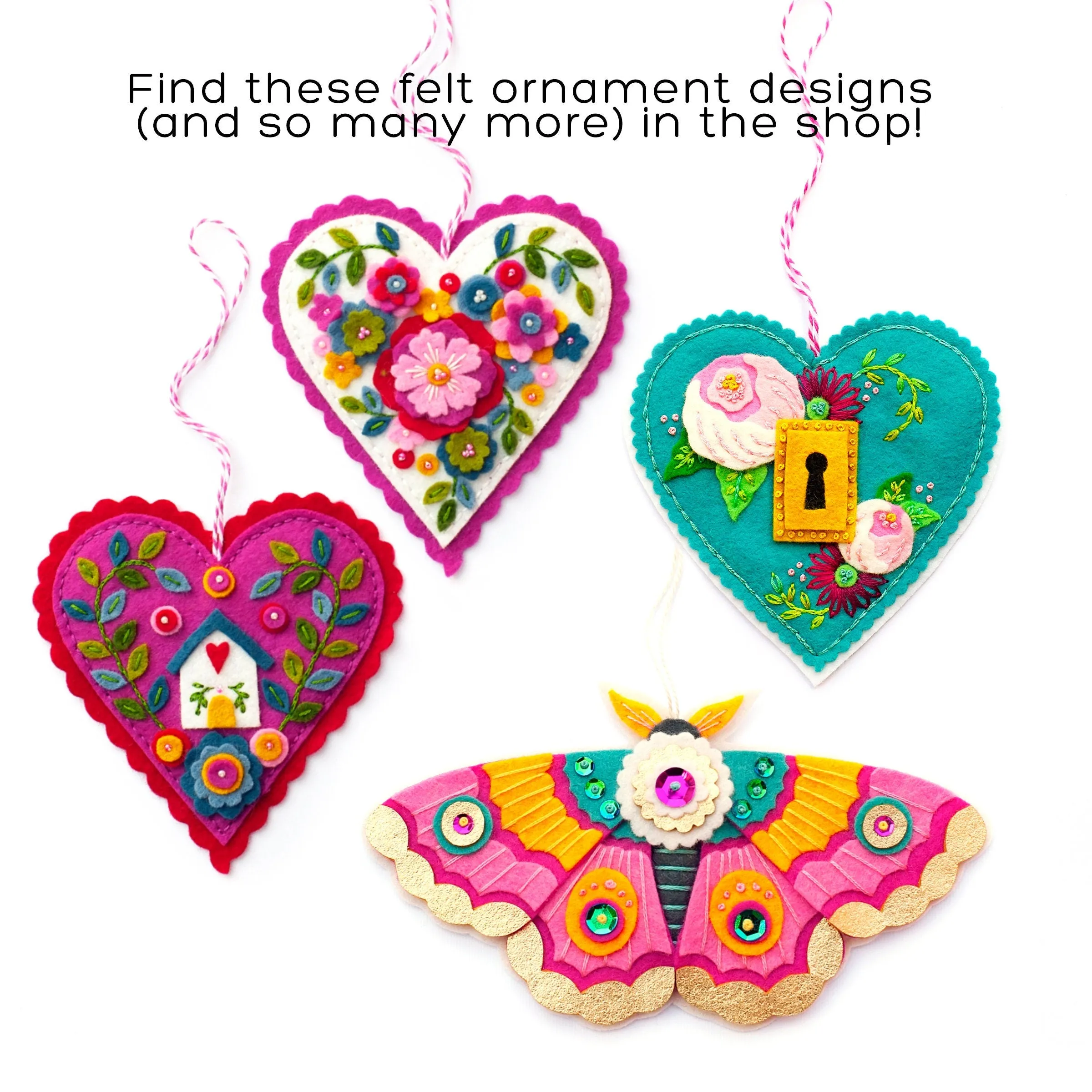 Red Cutie Mushroom Wool Felt Ornament Supply Kit