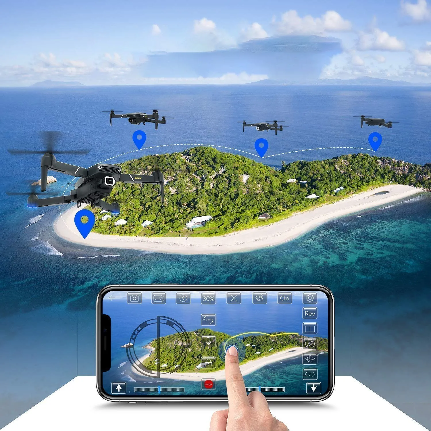 Remote control drone with camera