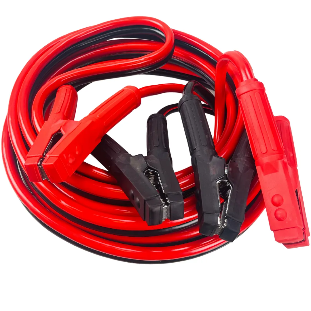 ROAD GENIE 25 Foot, 1 Gauge Booster Cable with Color-Coded Cables and Chrome Plated Clamps for Easy and Reliable Jump-Starting || Comes with Carrying Pouch
