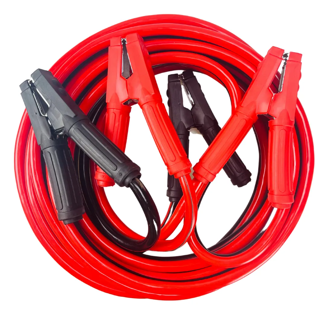 ROAD GENIE 25 Foot, 1 Gauge Booster Cable with Color-Coded Cables and Chrome Plated Clamps for Easy and Reliable Jump-Starting || Comes with Carrying Pouch