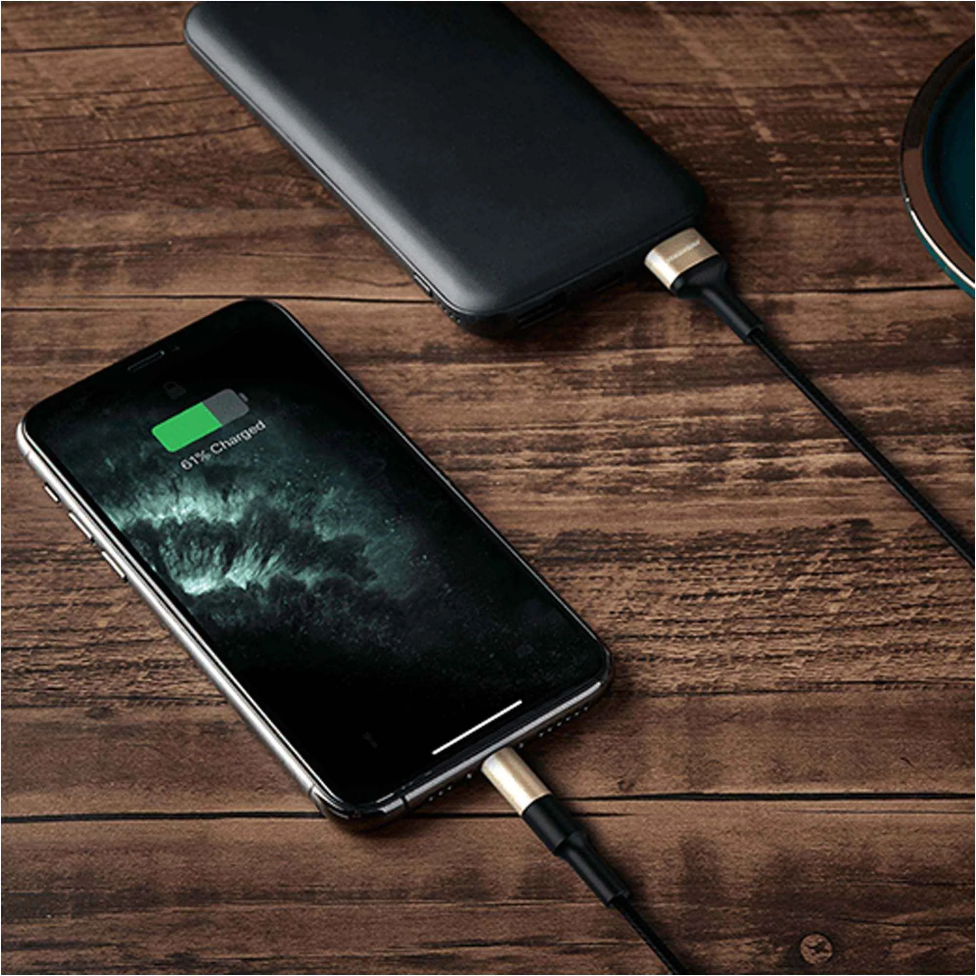 Rockrose Acacia AC 1m USB-C Cable - Black Gold (Barcode: 6973135540335 )