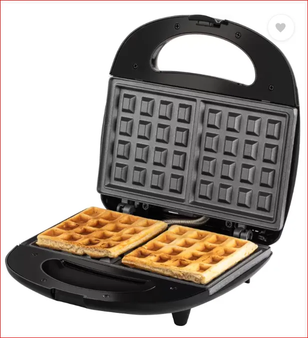 Russell Hobbs RST750WM 750W Waffle Maker with Non-Stick Coating, Cool-Touch, LED Indicators, Waffle  (Black/Silver)