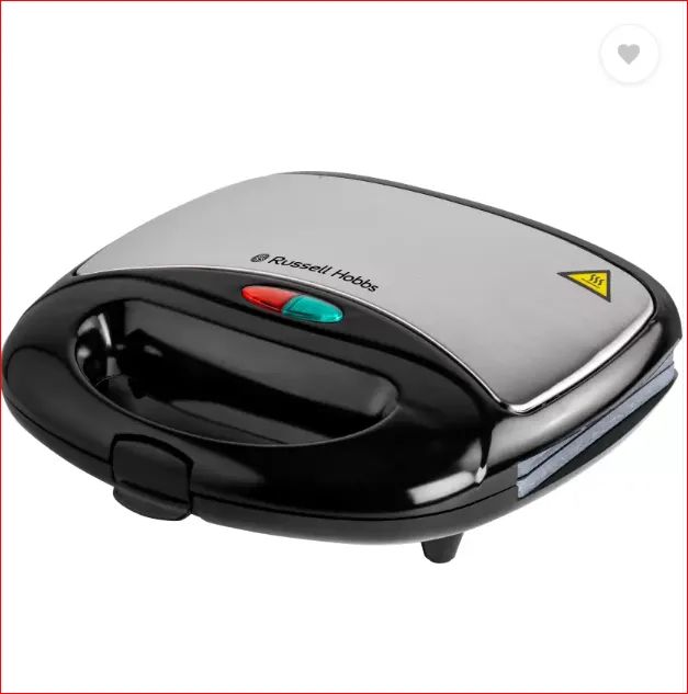 Russell Hobbs RST750WM 750W Waffle Maker with Non-Stick Coating, Cool-Touch, LED Indicators, Waffle  (Black/Silver)