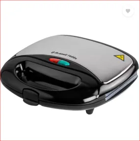 Russell Hobbs RST750WM 750W Waffle Maker with Non-Stick Coating, Cool-Touch, LED Indicators, Waffle  (Black/Silver)