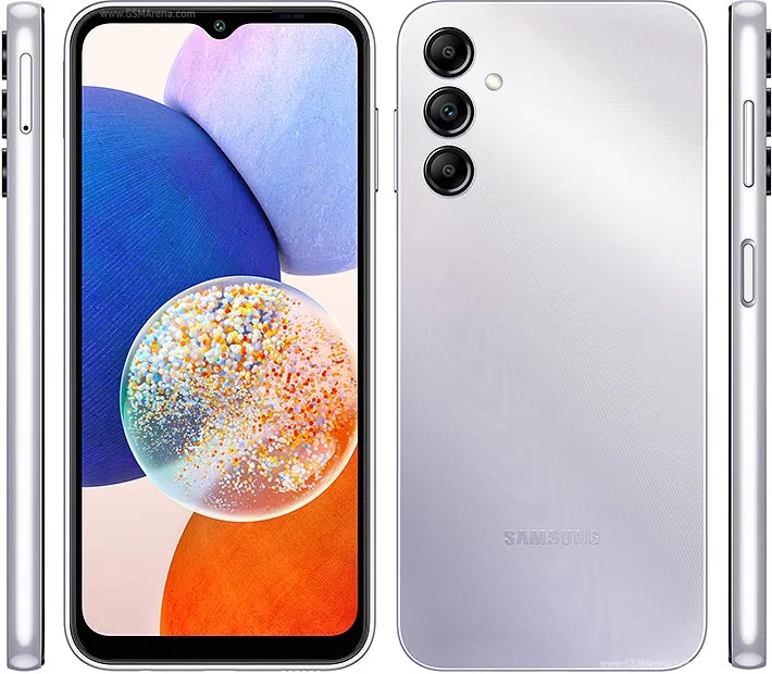SAMSUNG Galaxy A14 SM-A145F/DS (64GB, 4GB) 6.6", Android 13, 5000mAh Battery, 50MP Triple Camera, Dual SIM 4G Volte GSM Unlocked Black/Light Green