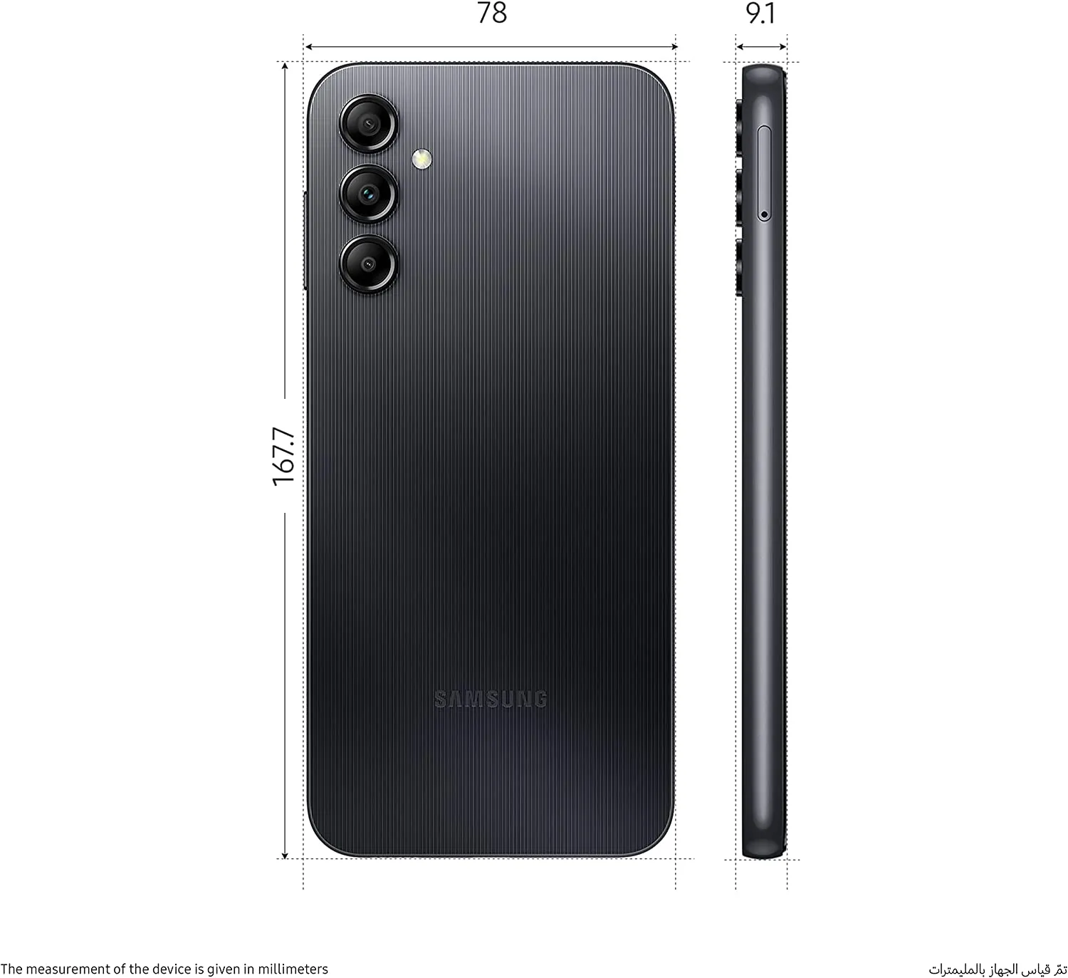 SAMSUNG Galaxy A14 SM-A145F/DS (64GB, 4GB) 6.6", Android 13, 5000mAh Battery, 50MP Triple Camera, Dual SIM 4G Volte GSM Unlocked Black/Light Green
