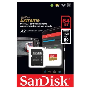 Sandisk Extreme Micro SD Memory Card - 64GB