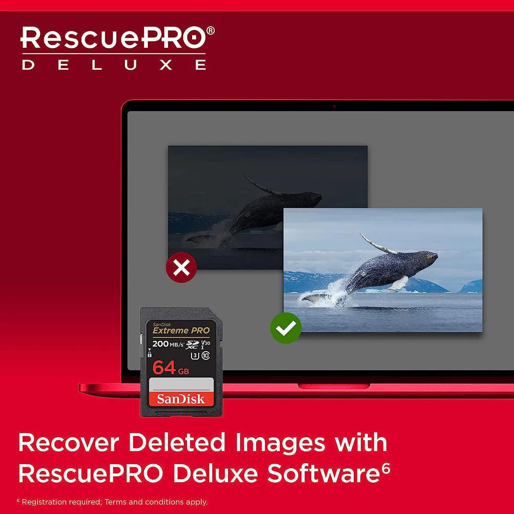 Sandisk Extreme Pro SDXC UHS-1 SD 64GB Card 200 MB/s