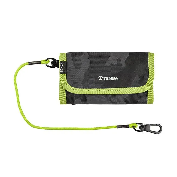 Tenba Tools Reload Universal Card Wallet — Black Camo/Lime