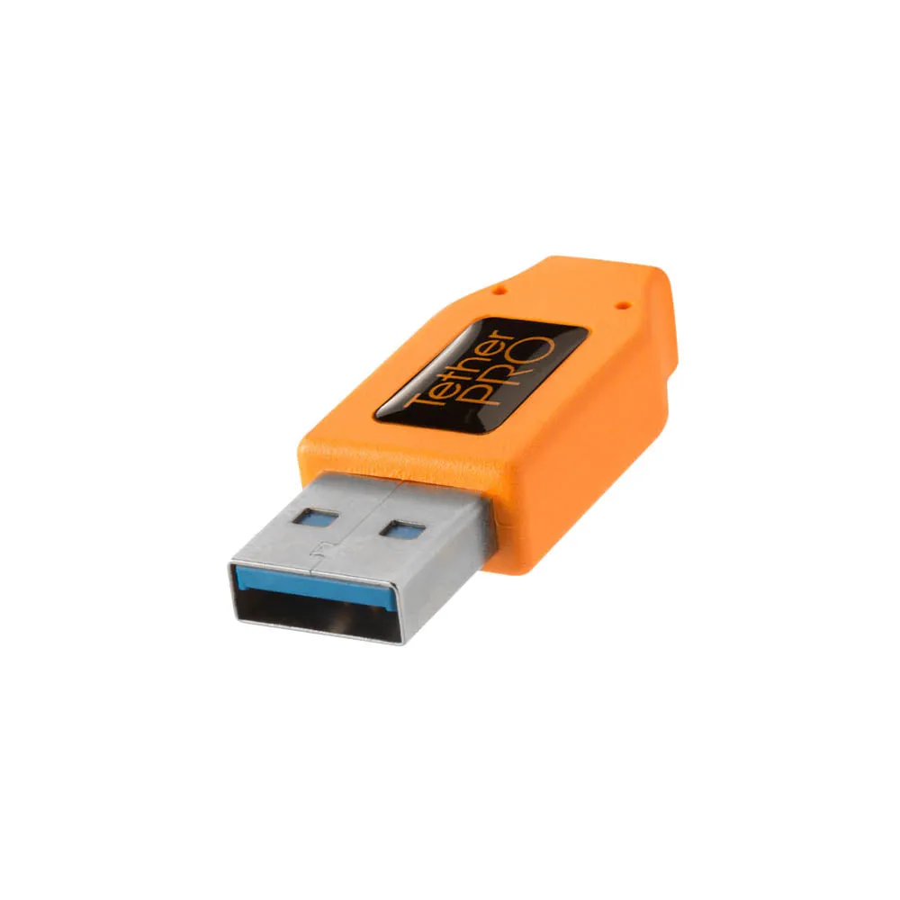 TetherPro 4.6m (15') USB-A to USB-C Tether Cable (High-Visibility Orange)