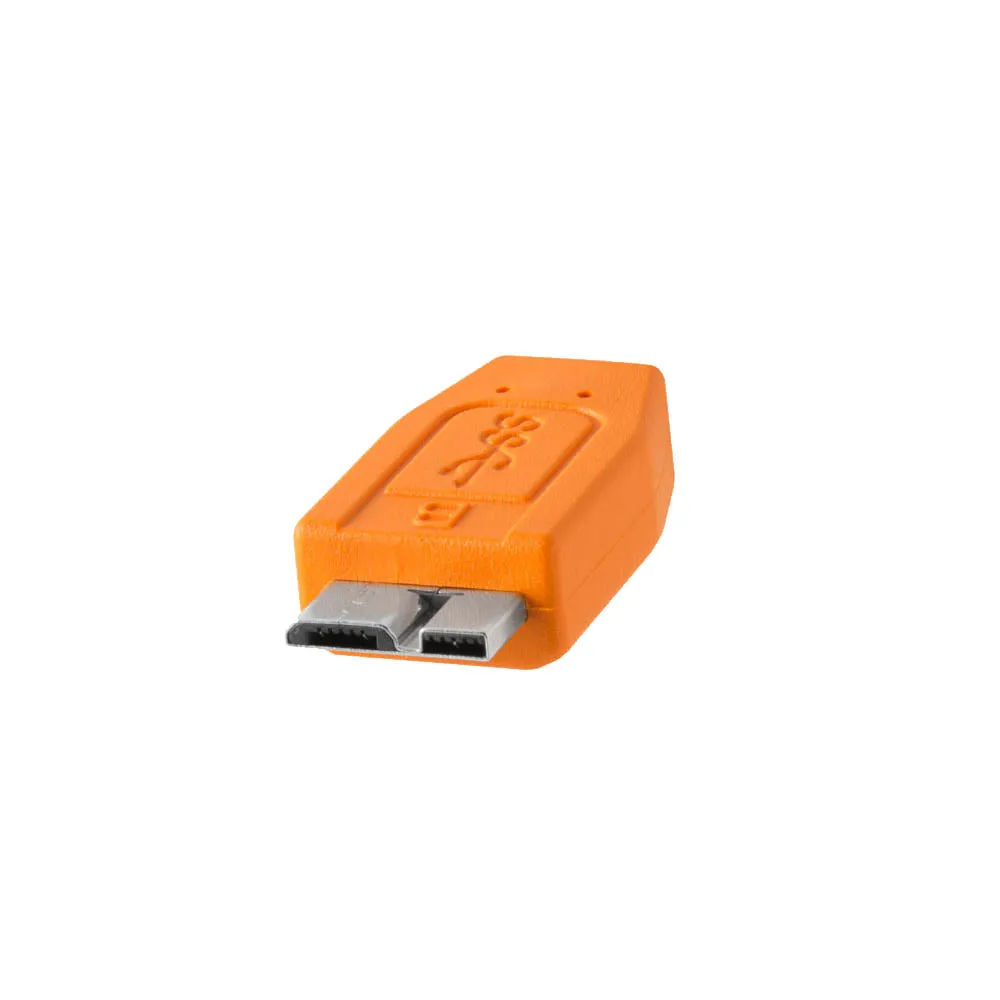 TetherPro 4.6m (15') USB-C to USB 3.0 Micro B Tether Cable (High-Visibility Orange)
