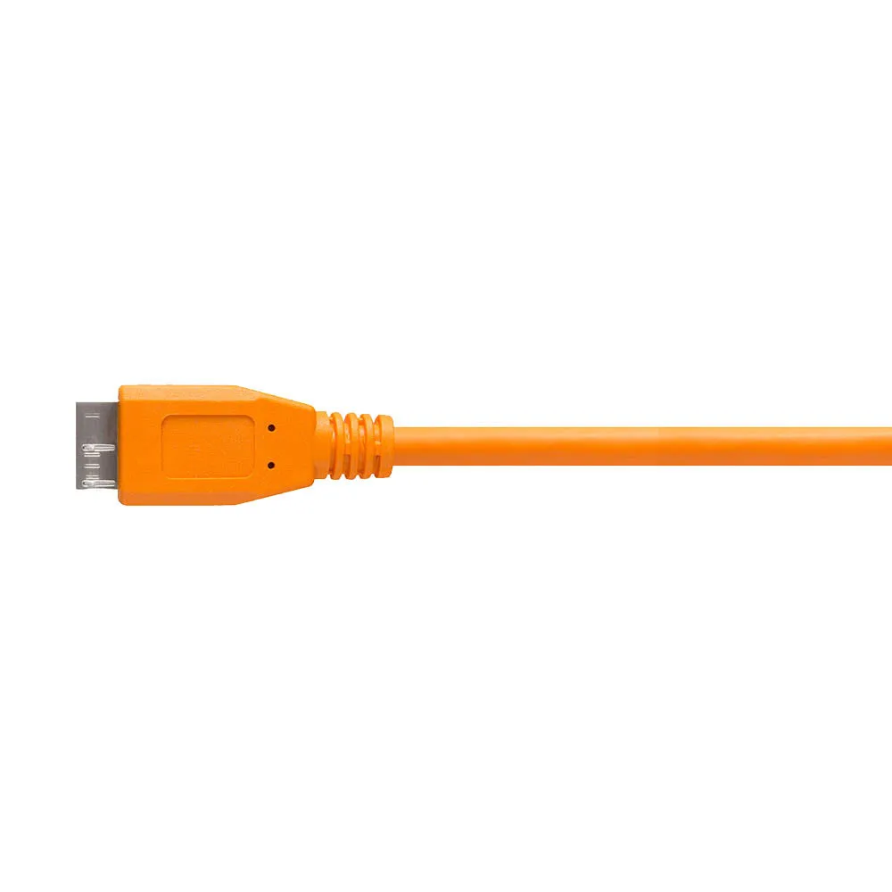 TetherPro 4.6m (15') USB-C to USB 3.0 Micro B Tether Cable (High-Visibility Orange)
