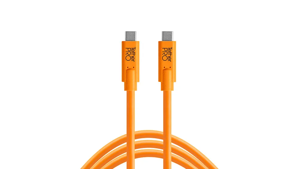 TetherTools USB-C to USB-C, 10' (3m) Orange Cable