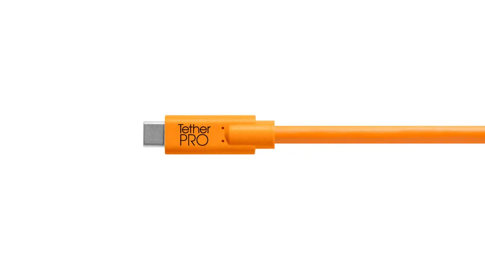 TetherTools USB-C to USB-C, 10' (3m) Orange Cable