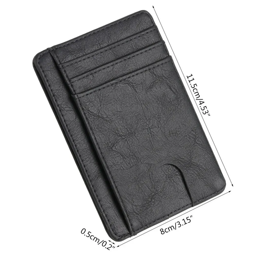 THINKTHENDO Slim RFID Blocking Leather Wallet Credit ID Card Holder Purse Money Case for Men Women 2020 Fashion Bag 11.5x8x0.5cm