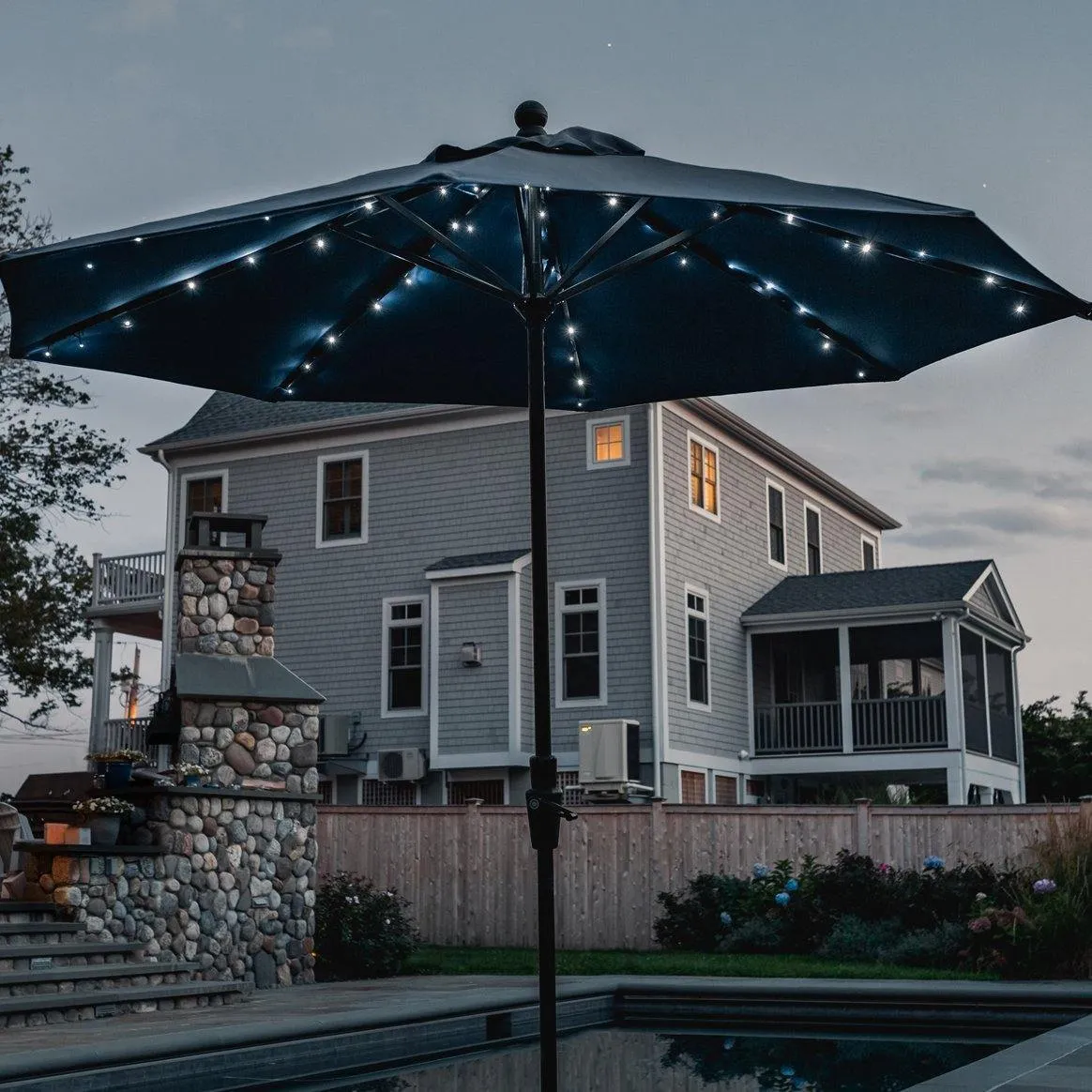 Touch of ECO Solar Patio Umbrella LED String Lights