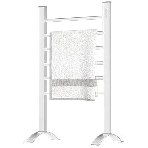 Towel Warmer 2-in-1, with Built-in Timer, Heated Towel Rack, Freestanding & Wall Mounted