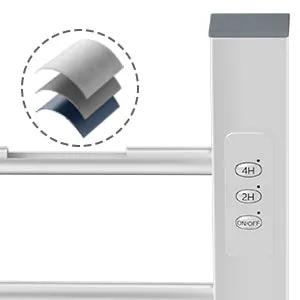 Towel Warmer 2-in-1, with Built-in Timer, Heated Towel Rack, Freestanding & Wall Mounted