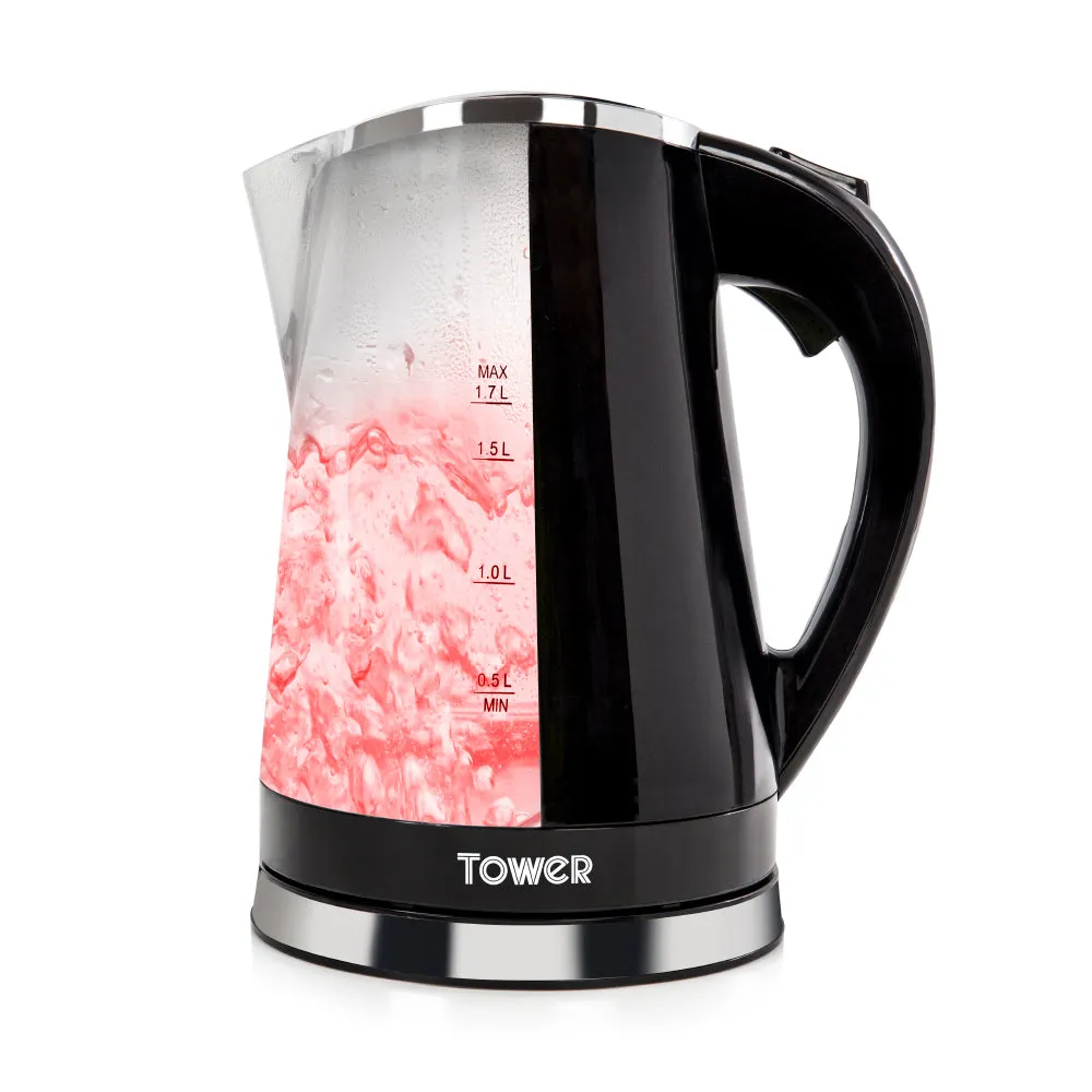 Tower Colour Changing Kettle 2200w 1.7L  - Black