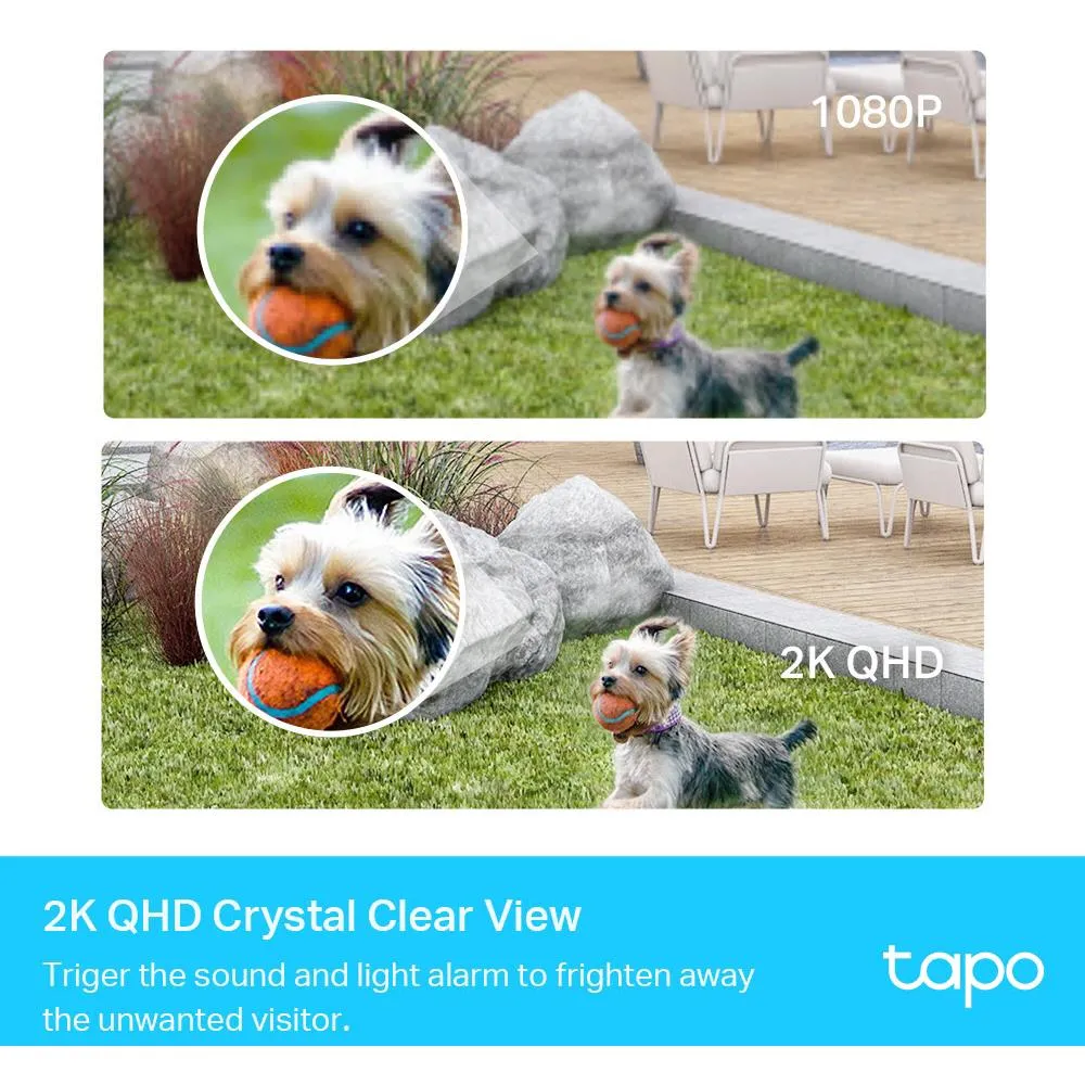 TP-Link Tapo Smart 2K Wire-Free Security Camera System (2 Pack)