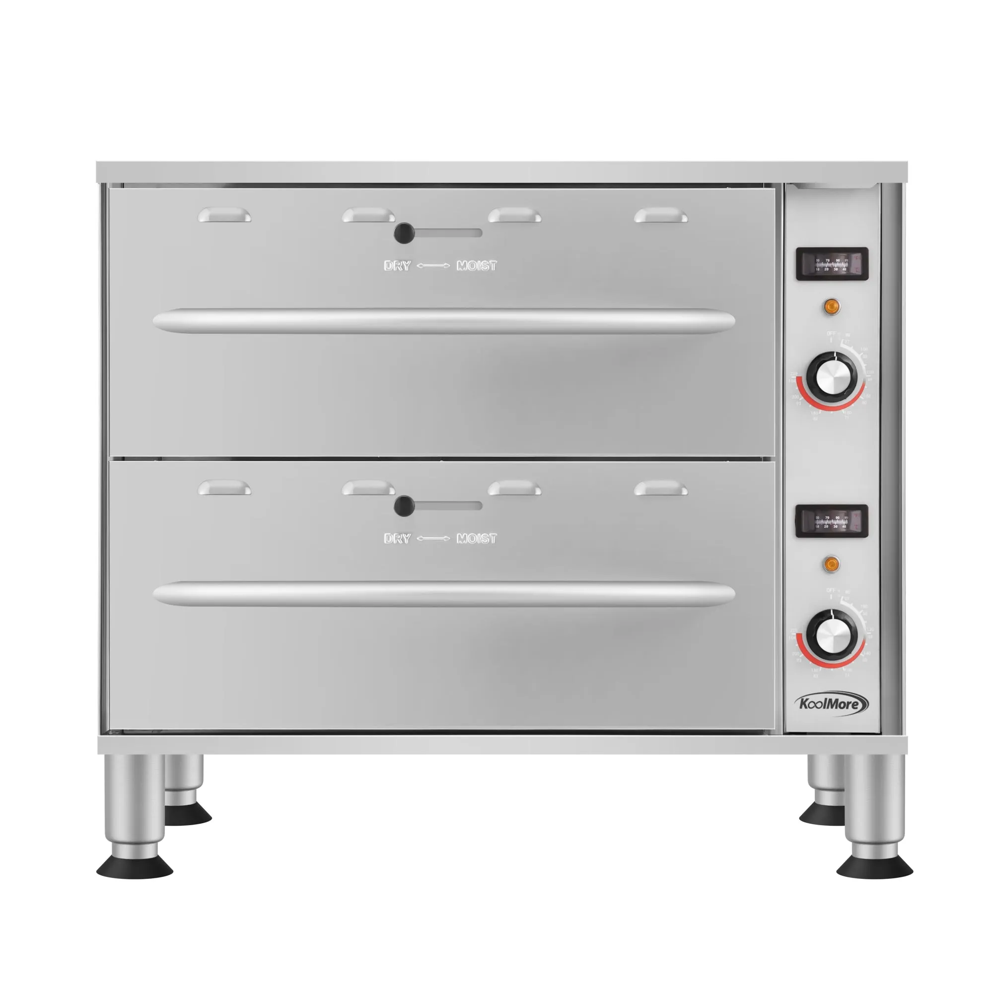 Two-Drawer Commercial Free Standing Warming Drawers in Stainless-Steel (KM-WD-M2)