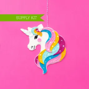 Unicorn Wool Felt Ornament Supply Kit