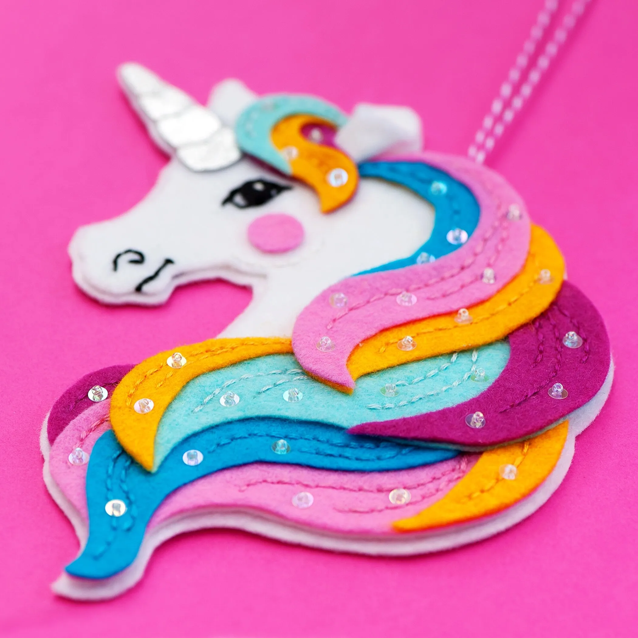 Unicorn Wool Felt Ornament Supply Kit