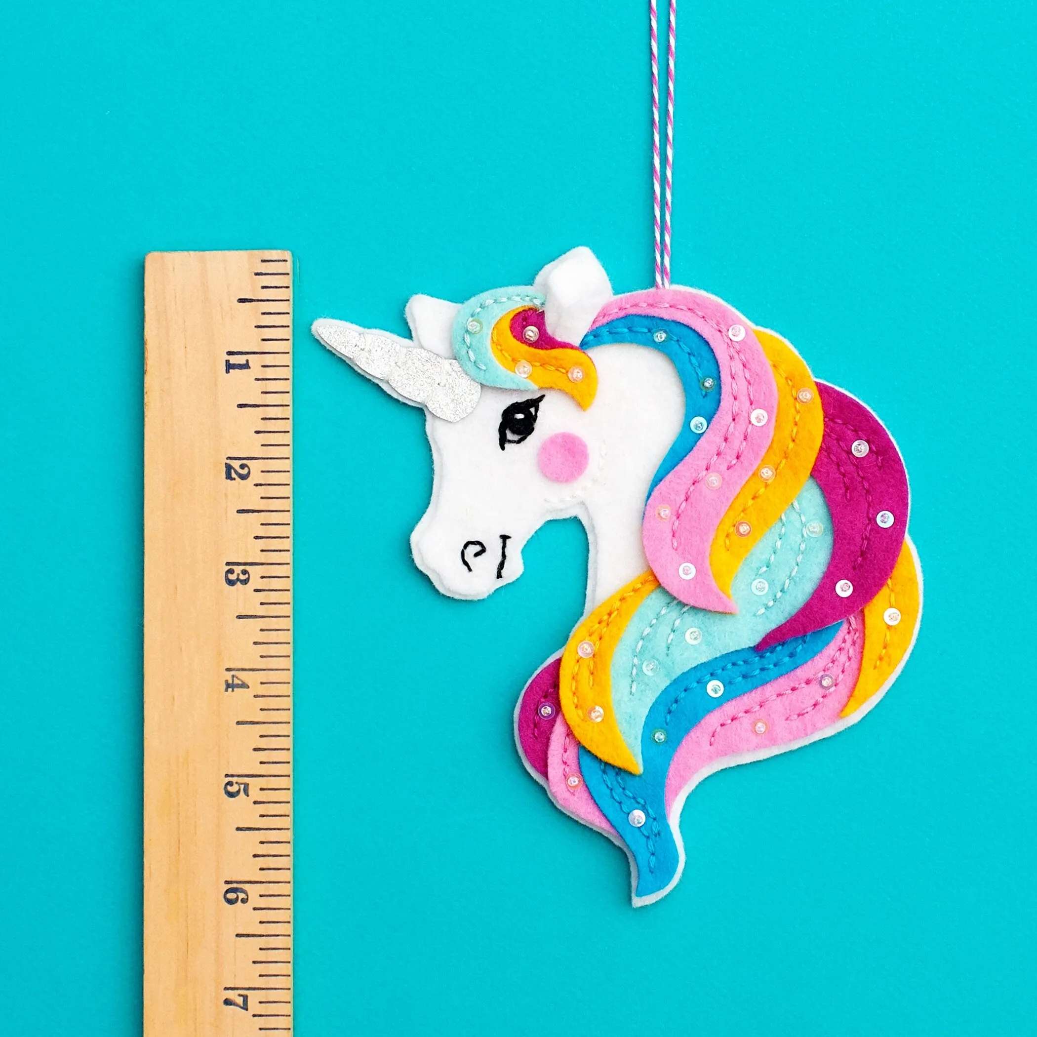 Unicorn Wool Felt Ornament Supply Kit