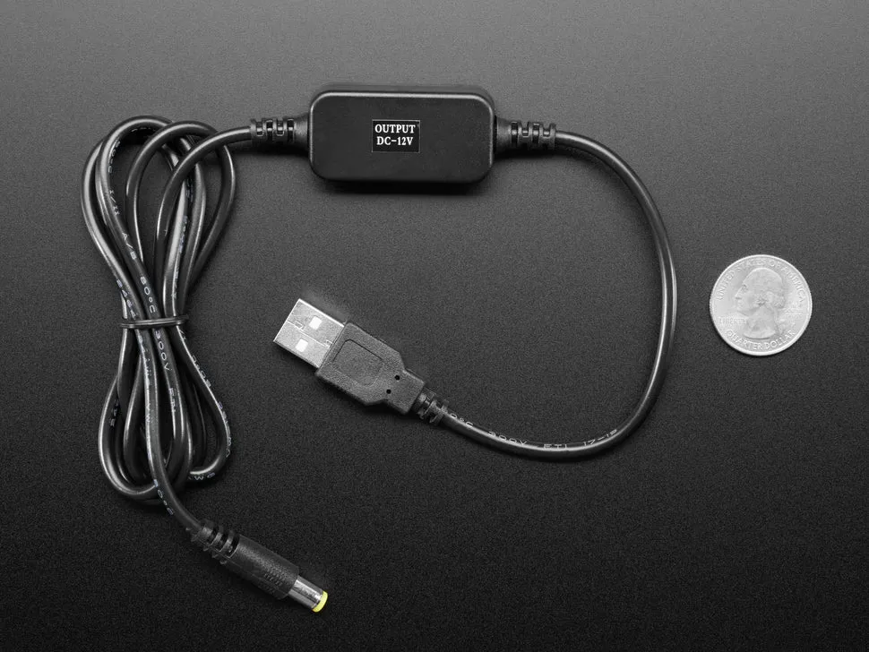 USB to 2.1mm DC Booster Cable - 12V