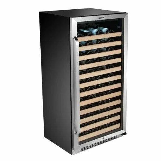 Whynter 100 Bottle Built-in Stainless Steel Compressor with Display Rack Wine Fridge BWR-1002SD