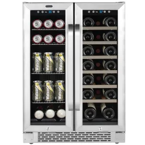 Whynter 20-Bottle/60-Can Undercounter Wine and Beverage Cooler - BWB-2060FDS