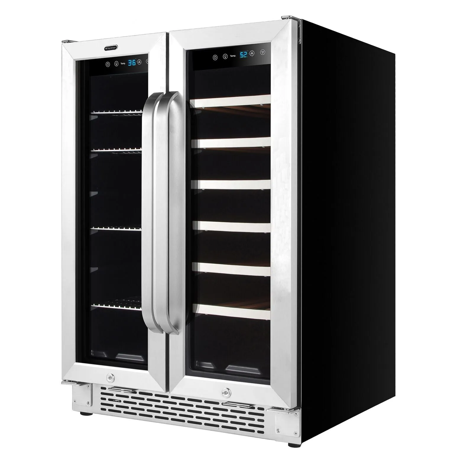 Whynter 20-Bottle/60-Can Undercounter Wine and Beverage Cooler - BWB-2060FDS