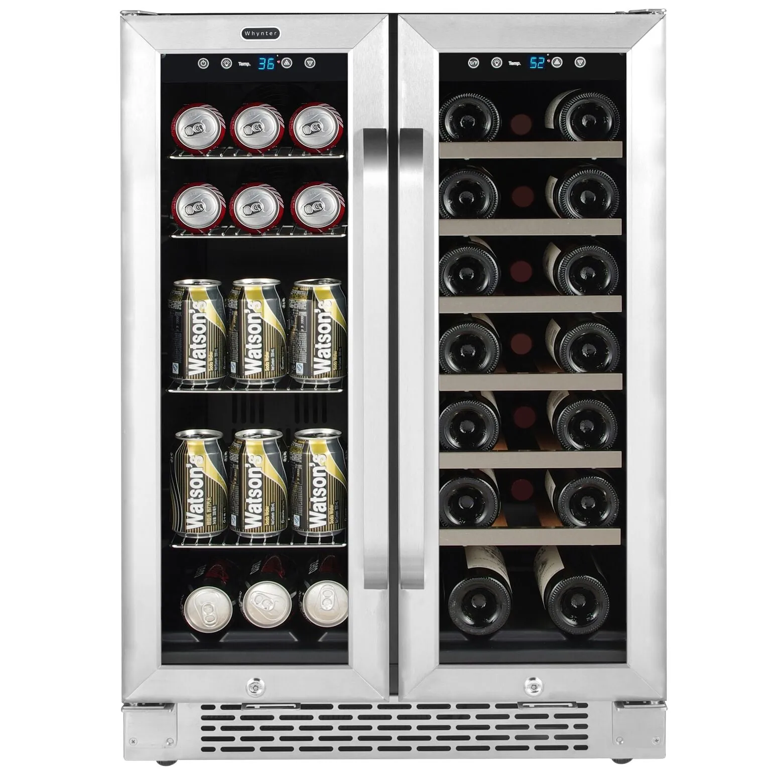 Whynter 20-Bottle/60-Can Undercounter Wine and Beverage Cooler - BWB-2060FDS
