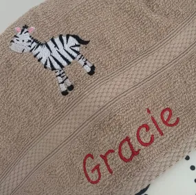 Zebra Canvas Trug - Toy Storage Tub - Personalised